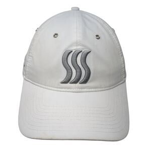 Saaka Slideback Baseball Cap White One Size Adjustable Embroidered 6 Panel